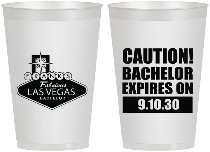 Personalized Bachelor Party 12 oz Frosted Cups - Las Vegas | 40056
