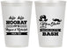 Personalized Bachelor Party 12 oz Frosted Cups - Wig Or Stache | 40058