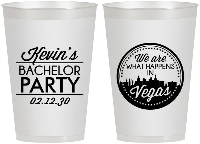Personalized Bachelor Party 12 oz Frosted Cups - Last Vegas | 40060