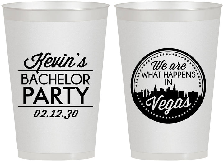 Personalized Bachelor Party 12 oz Frosted Cups - Last Vegas | 40060