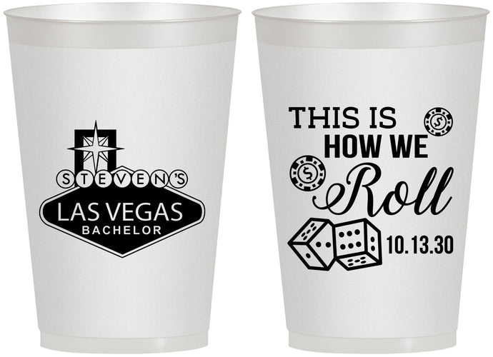 Personalized Bachelor Party 12 oz Frosted Cups - Last Vegas | 40061