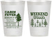 Personalized Bachelor Party 12 oz Frosted Cups - Camping | 40065