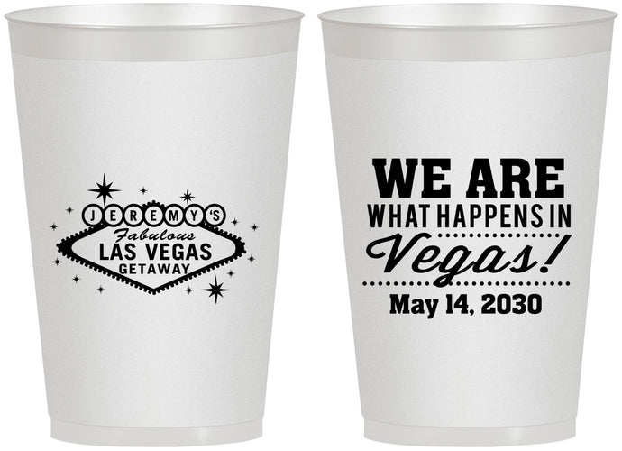 Personalized Bachelor Party 12 oz Frosted Cups - Las Vegas | 40066