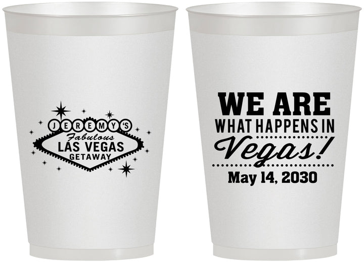 Personalized Bachelor Party 12 oz Frosted Cups - Las Vegas | 40066