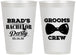 Personalized Bachelor Party 12 oz Frosted Cups - Grooms Crew | 40070