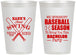 Personalized Bachelor Party 12 oz Frosted Cups - Baseball | 40075