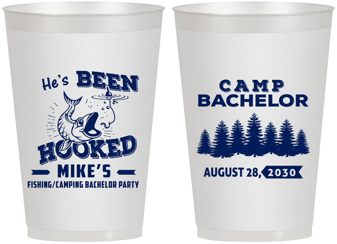 Personalized Bachelor Party 12 oz Frosted Cups - Fishing | 40080