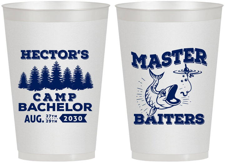 Personalized Bachelor Party 12 oz Frosted Cups - Fishing | 40081
