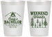 Personalized Bachelor Party 12 oz Frosted Cups - Camping | 40093