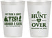 Personalized Wedding 12 oz Frosted Cups - The Hunt Is Over | 403