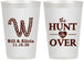 Personalized Wedding 12 oz Frosted Cups - Monogram Hunt Is Over | 406