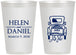 Personalized Wedding 12 oz Frosted Cups - Just Married Old Car | 413