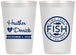 Personalized Wedding 12 oz Frosted Cups - Two Less Fish In The Sea | 420