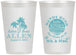 Personalized Wedding 12 oz Frosted Cups - Sandy Hugs Salty Kisses | 425