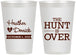 Personalized Wedding 12 oz Frosted Cups - The Hunt Is Over | 427