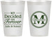 Personalized Wedding 12 oz Frosted Cups - Monogram | 435
