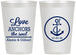Personalized Wedding 12 oz Frosted Cups - Love Anchors The Soul | 440
