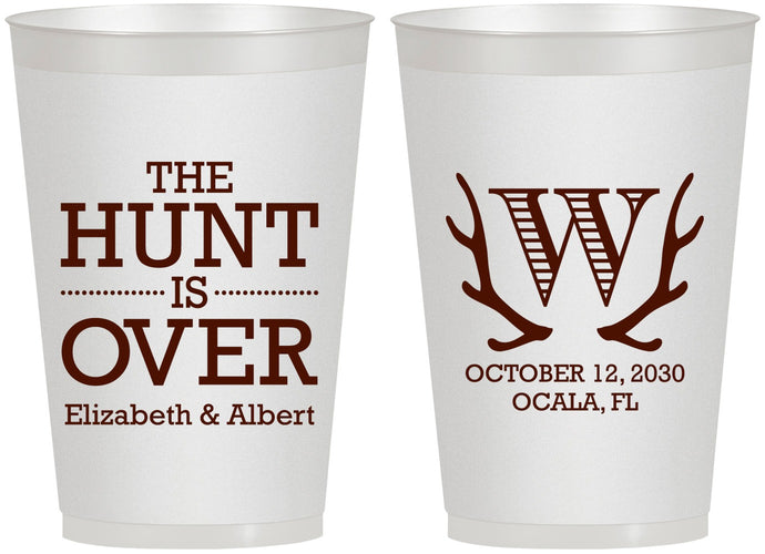 Personalized Wedding 12 oz Frosted Cups - Monogram | 442