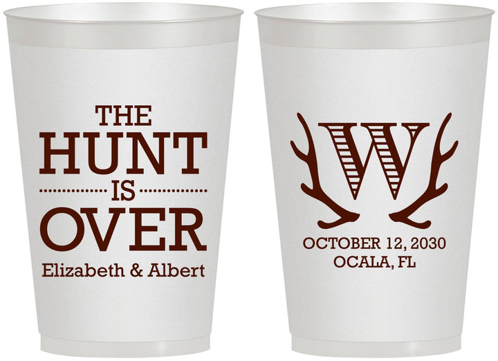 Personalized Wedding 12 oz Frosted Cups - Monogram | 442