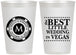 Personalized Wedding 12 oz Frosted Cups - Las Vegas | 457