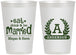 Personalized Wedding 12 oz Frosted Cups - Monogram | 464