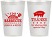 Personalized Wedding 12 oz Frosted Cups - I Do Barbecue Bbq | 470