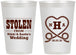 Personalized Wedding 12 oz Frosted Cups - Stolen Monogram | 474