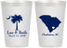 Personalized Wedding 12 oz Frosted Cups - Palmetto Tree | 476