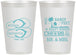 Personalized Wedding 12 oz Frosted Cups - Sandy Feet Salty Kisses | 490