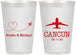Personalized Wedding 12 oz Frosted Cups - Destination | 492
