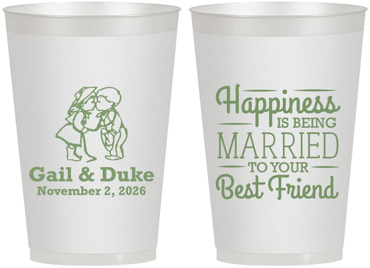 Personalized Wedding 12 oz Frosted Cups - Best Friend | 499