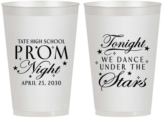Personalized Prom 12 oz Frosted Cups - Tonight We Dance | 50000