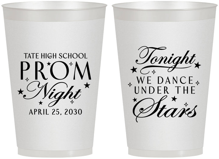 Personalized Prom 12 oz Frosted Cups - Tonight We Dance | 50000