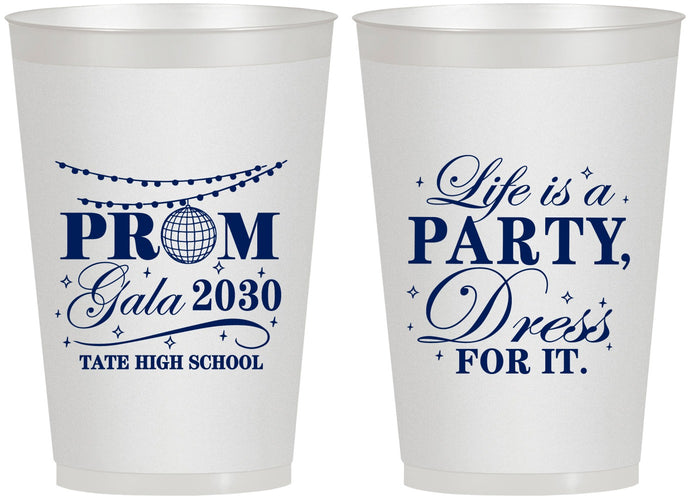 Personalized Prom 12 oz Frosted Cups - Lifes A Party | 50002
