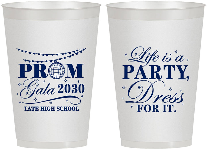 Personalized Prom 12 oz Frosted Cups - Lifes A Party | 50002