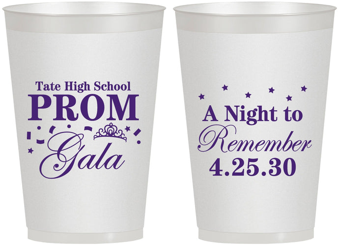 Personalized Prom 12 oz Frosted Cups - A Night To Remember | 50003