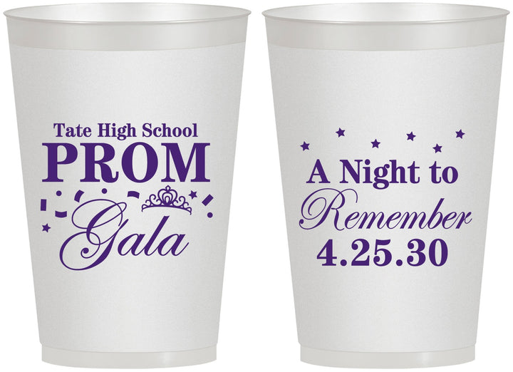Personalized Prom 12 oz Frosted Cups - A Night To Remember | 50003