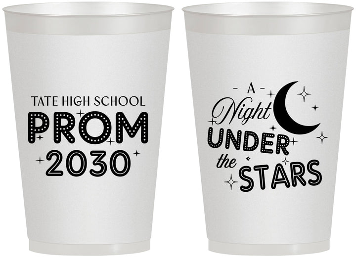Personalized Prom 12 oz Frosted Cups - A Night Under The Stars | 50004