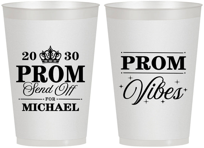 Personalized Prom 12 oz Frosted Cups - Send Off | 50005