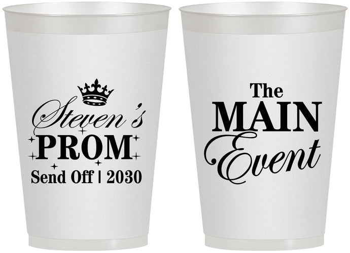 Personalized Prom 12 oz Frosted Cups - Send Off | 50008