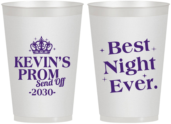 Personalized Prom 12 oz Frosted Cups - Send Off | 50009