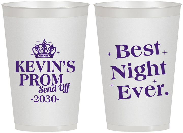 Personalized Prom 12 oz Frosted Cups - Send Off | 50009