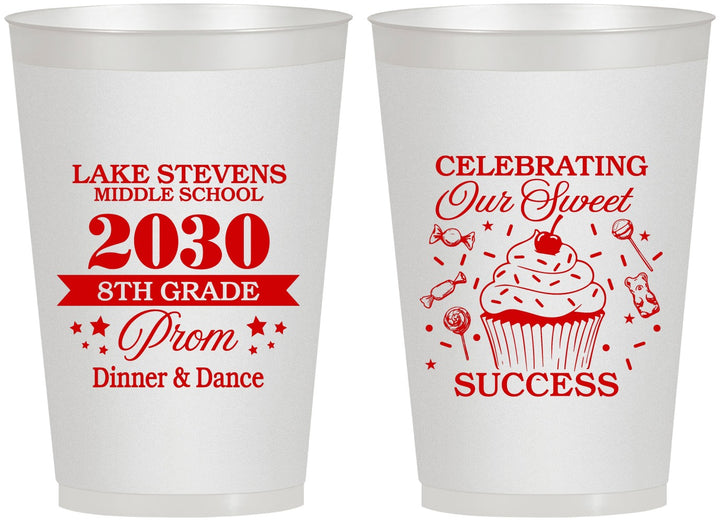 Personalized Prom 12 oz Frosted Cups - 8th Grade Dance | 50013