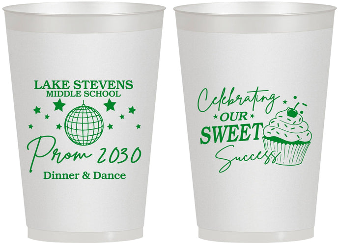 Personalized Prom 12 oz Frosted Cups - Middle School Dance | 50014