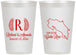 Personalized Wedding 12 oz Frosted Cups - Costa Rica | 518