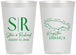 Personalized Wedding 12 oz Frosted Cups - Jamaica | 530