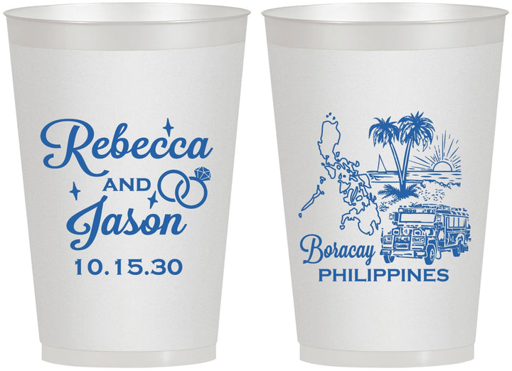 Personalized Wedding 12 oz Frosted Cups - Philippines | 537