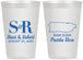 Personalized Wedding 12 oz Frosted Cups - Puerto Rico | 538