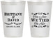 Personalized Wedding 12 oz Frosted Cups - Take A Shot We Tied The Knot | 552