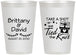 Personalized Wedding 12 oz Frosted Cups - Take A Shot We Tied The Knot | 553